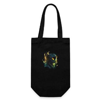 Weltraum-Alien - Geschenkbeutel für Flaschen - Schwarz - Vorne