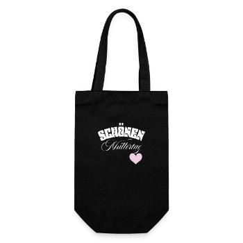 schönen Muttertag - Geschenkbeutel für Flaschen - Schwarz - Vorne