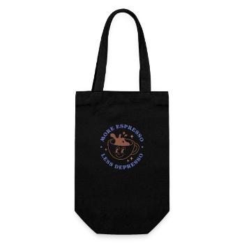 More Espresso Less Depresso - Gift Bag for Bottles - black - Front