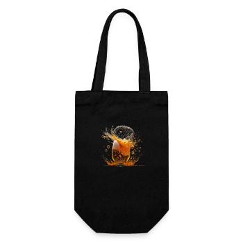 Explosion de chemise de bière cool dans un verre à bière - Sac à bouteille - noir - Devant
