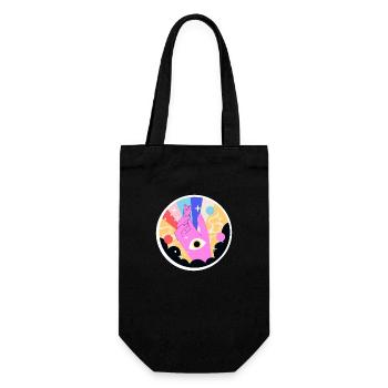 HANDS EYES - Gift Bag for Bottles - black - Front