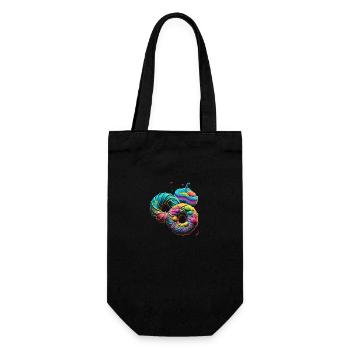 DONUTS MIT GUTER SAHNE - DONUT - Geschenkbeutel für Flaschen - Schwarz - Vorne