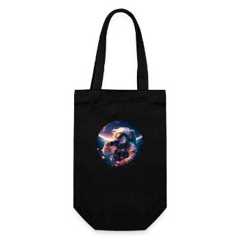 Astronaut photographs gift - Gift Bag for Bottles - black - Front