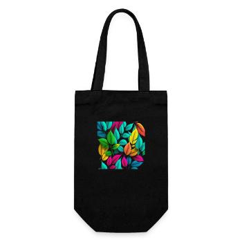 Colorful Leaves Gift - Gift Bag for Bottles - black - Front