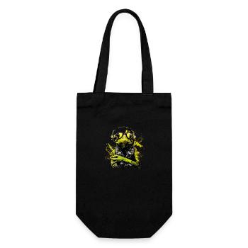 Grenouille cool avec lunettes de soleil et écouteurs - Sac à bouteille - noir - Devant