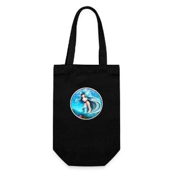 Mermaid Woman Waterwoman Mermaid - Gift Bag for Bottles - black - Front