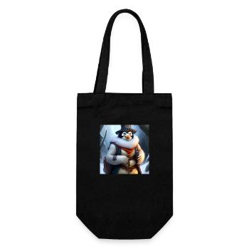 Penguin warriors in winter - Gift Bag for Bottles - black - Front