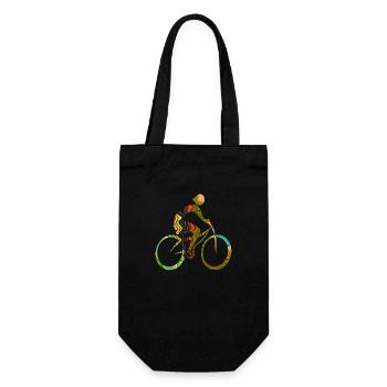 Radfahrer - Geschenkbeutel für Flaschen - Schwarz - Vorne