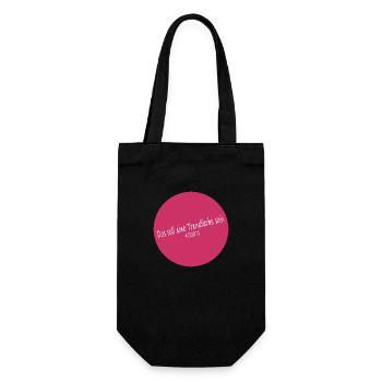 Trendfarbe 2023 - Magenta - Geschenkbeutel für Flaschen - Schwarz - Vorne