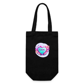 Fête des mères Saint-Valentin Mariage Fiançailles Amour - Sac à bouteille - noir - Devant