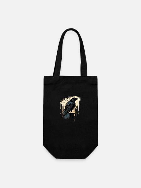 Die Krähe - Geschenkbeutel für Flaschen - Schwarz