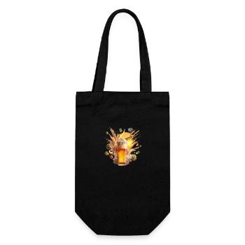 Beer explosion. Summer motif for beer lovers - Gift Bag for Bottles - black - Front