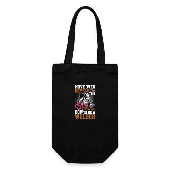Ideal female welder Welder - Gift Bag for Bottles - black - Front