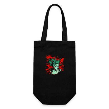 Cool Psychobilly Comic Design - Green Woman - Sac à bouteille - noir - Devant