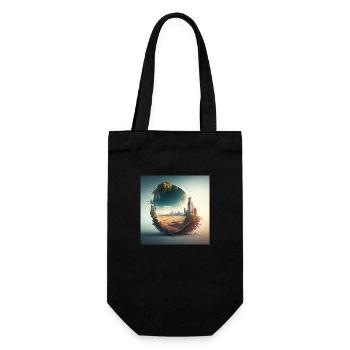 Landscape of the World n°2 - Gift Bag for Bottles - black - Front