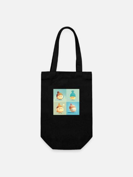 un oeuf cute - Sac à bouteille - noir