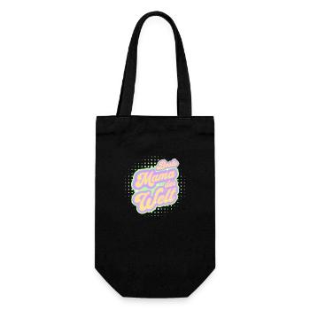 Beste Mama der Welt Vintage Retro Design - Geschenkbeutel für Flaschen - Schwarz - Vorne