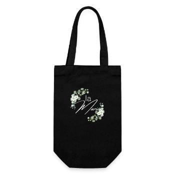 La mariée fleurs vertes - Sac à bouteille - noir - Devant
