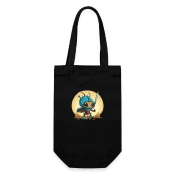 Ein niedlicher Ameisenkrieger - Geschenkbeutel für Flaschen - Schwarz - Vorne