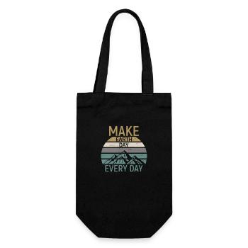 Make Earth Day every Day - Geschenkbeutel für Flaschen - Schwarz - Vorne