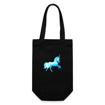 Einhorn Unicorn Mädchen Fabeltier Einhörner - Geschenkbeutel für Flaschen - Schwarz - Vorne