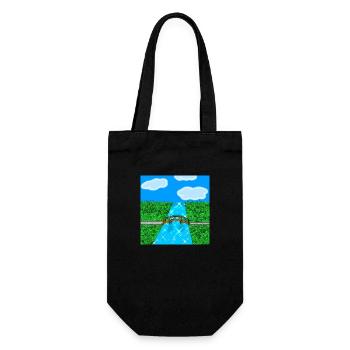 Fluss der Natur - Geschenkbeutel für Flaschen - Schwarz - Vorne