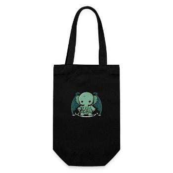 Baby Cthulhu - Geschenkbeutel für Flaschen - Schwarz - Vorne