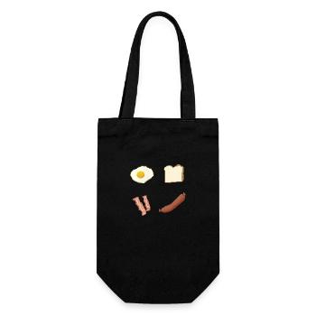 Breakfast - Geschenkbeutel für Flaschen - Schwarz - Vorne