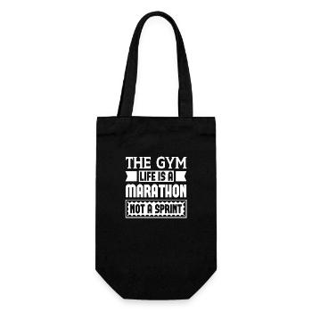 The Gym Life Is A Marathon Not A Sprint - Gift Bag for Bottles - black - Front