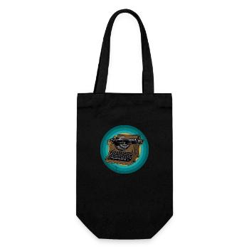 Livre, Machine à écrire, Romain, Classiques, Livres - Sac à bouteille - noir - Devant
