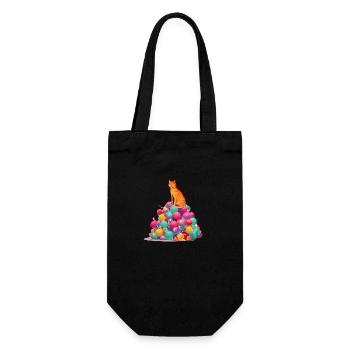 Chat Noël Chat domestique X-Mas Chaton Chat - Sac à bouteille - noir - Devant