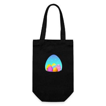 Oeuf de Pâques Joyeux Cadeau de lapin de Pâques - Sac à bouteille - noir - Devant