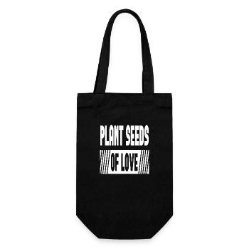 Plant Seeds Of Love - Geschenkbeutel für Flaschen - Schwarz - Vorne