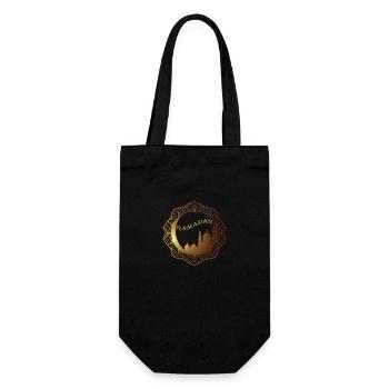 A golden Ramadan - Gift Bag for Bottles - black - Front