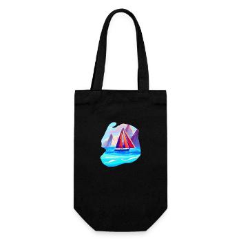 Voile Voilier Voilier Voilier Voilier - Sac à bouteille - noir - Devant