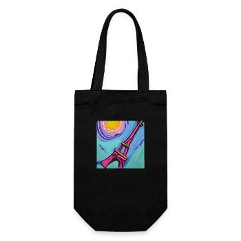 Paris tour Eiffel van gogh - Sac à bouteille - noir - Devant