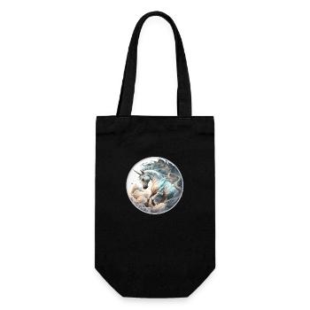 licorne art nouveau - Sac à bouteille - noir - Devant
