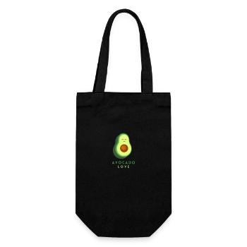 AVOCADO LOVE - Geschenkbeutel für Flaschen - Schwarz - Vorne