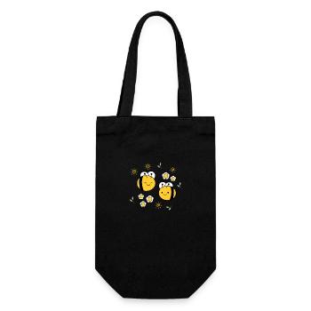 Bee Pair - Gift Bag for Bottles - black - Front