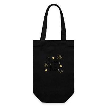 Sweet as can Bee - Geschenkbeutel für Flaschen - Schwarz - Vorne