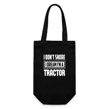 I Don ́t Snore I Dream I ́m A Tractor - Gift Bag for Bottles - black - Front