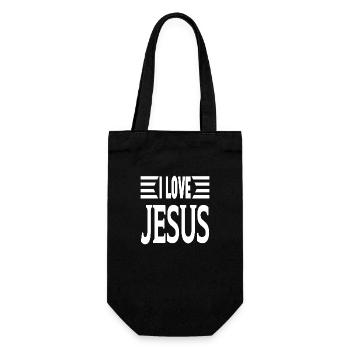 I Love Jesus - Gift Bag for Bottles - black - Front