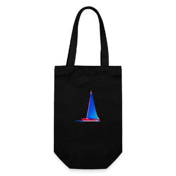 Sailboat Sailing Sport Sailing Ship Sailing Sailors - Gift Bag for Bottles - black - Front
