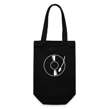 Disque vinyle blanc - Sac à bouteille - noir - Devant