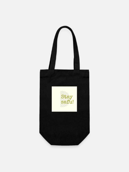 Stay safu - Gift Bag for Bottles - black