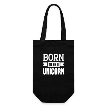 Born To Be A Unicorn - Gift Bag for Bottles - black - Front