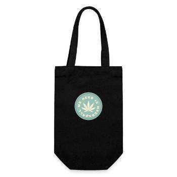 All WE NEED IS WEED - Geschenkbeutel für Flaschen - Schwarz - Vorne