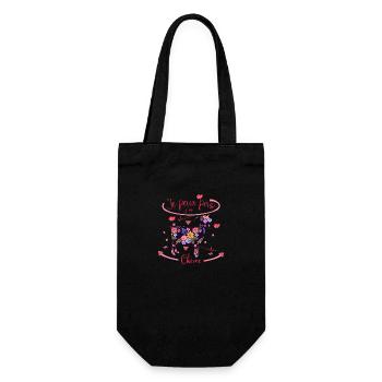 j'peux pas j'ai chèvre - Sac à bouteille - noir - Devant