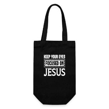 Keep Your Eyes Focused On Jesus - Gift Bag for Bottles - black - Front