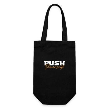 Push Yourself - Geschenkbeutel für Flaschen - Schwarz - Vorne